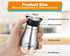 Set,4 oz Salt Shakers and Pepper Glass Bottom Salt Pepper Shaker with Stainless Steel Lid for Kitchen Gadgets Cooking