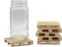 Creative Hobbies 6-Pack Mini Wood Pallet Coasters for Beverages, 4" x 4" x 11/16" DIY Crafts
