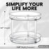 Clear Lazy Susan Organizer, Spice Rack Kitchen Cabinet Organizers, Pantry Organizers and Storage Fridge Organization turntable Rotating Makeup Organizer for Vanity Skincare Perfume Cosmetic Dresser