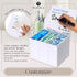 The Flow Box Co. The Flow Box Tampon and Sanitary Pad Organizer - Bathroom Organizer with Removable Dividers, Tampon
