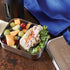 Stainless Steel Bento Box Lunch and Snack Container for Kids and Adults, 2 Sections for Meal Prep