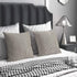 DEZENE Tan Throw Pillow Cases 22x22, 2 Pack Original Striped Velvet Square Decorative Pillow Covers for Farmhouse Couch