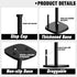Paper Towel Holder Countertop, Standing Roll Holder for Kitchen Bathroom with Weighted Base & Suction Cups (Matte Black)