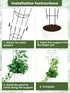 Whtawtaw 4 Pack 30 Inch Metal Butterfly Trellis for Climbing Plants Indoor, Taller Garden Trellis for Potted Plants
