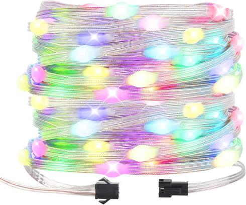 BTF-LIGHTING WS2812B IC RGB Pebble Pixel Light Seed String Roll Individual Addressable