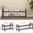2-Tier (17.5"-30.7") Closet, Detsuk Expandable Shoe Rack Adjustable Heavy-Duty Metal Shoe Organizer Shelf for Entryway