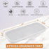Silicone Organizer Tray, 2 Pack, Clear Soap and Sponge Holder for Kitchen Sink & Bathroom, Dish Brush Storage