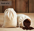 Set 4-8X10 Inch PurpleEssences Ultra-Dense Unbleached Cotton Nut Milk & Filter Bags Reusable Cheesecloth Drawstring