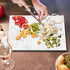 Tempered Glass Cutting Board, 10"x14" for Kitchen, Dishwasher Safe with Rubber Feet, Scratch, Heat, Shatterproof, Marble