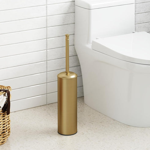 Set BESy Toilet Brush and Holder, Toilet Cleaner Bowl with Two Brush with Extra Long Handle, Durable Bristles Toilet