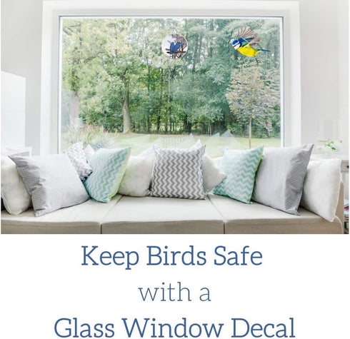 Double-Sided Glass Door Decals – Safety Stickers to Prevent Accidental Collisions (Set of 2) (Clear Mandala)