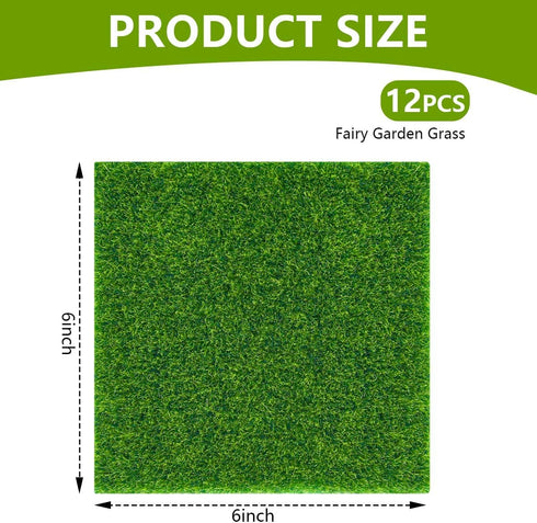 KISEER 12 Pack 6 6 Inches Fairy Garden Grass x Miniature Artificial Craft Grass for Dollhouse Ornament DIY Decoration