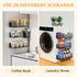 4-Pack Ofiray-home Magnetic Fridge Shelf, Metal Strong Magnet Rack, Space Saving Spice Organizer, Utensil Holder, Fruit