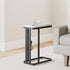 Leisure Space 18" 10" 24H Side Table SeetableSlot with USB Charging Ports CShaped Sofa Side Table with Device Slot