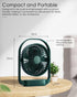 AceMining Small Quiet Desk Fan, USB Fan with Night Light, Rechargeable 4 Speed Table Fan, 330° Rotation for Bedroom