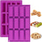 Palksky 2 Pack Medium Narrow Silicone Rectangle Molds, 12 Cavity for Protein Bars, Energy Bars, Caramel, Muffins