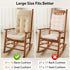 Set Rocking Chair Cushions Indoor & Outdoor, Patio Glider Rocking Chair Cushions with Ties, Use on Porch, Nursery