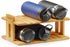 SpaceAid Bamboo Water Bottle Organizer with Labels, 2-Tier Kitchen Pantry Storage Rack for Bottles