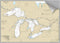 Great Lakes Decorative Nautical Chart