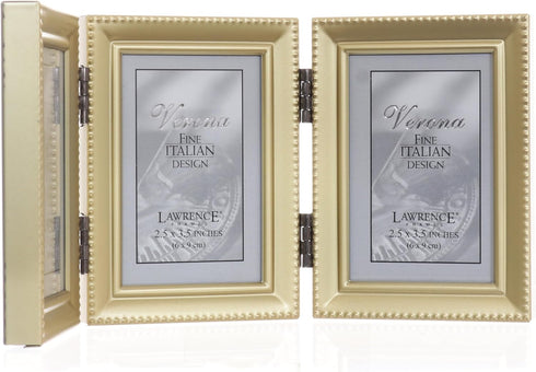 Lawrence Frames Bead Border Design, 2.5x3.5 Triple, Satin Gold