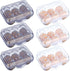 6 Pieces 6 Grid Egg Carton Camping Plastic Portable Egg Box Container