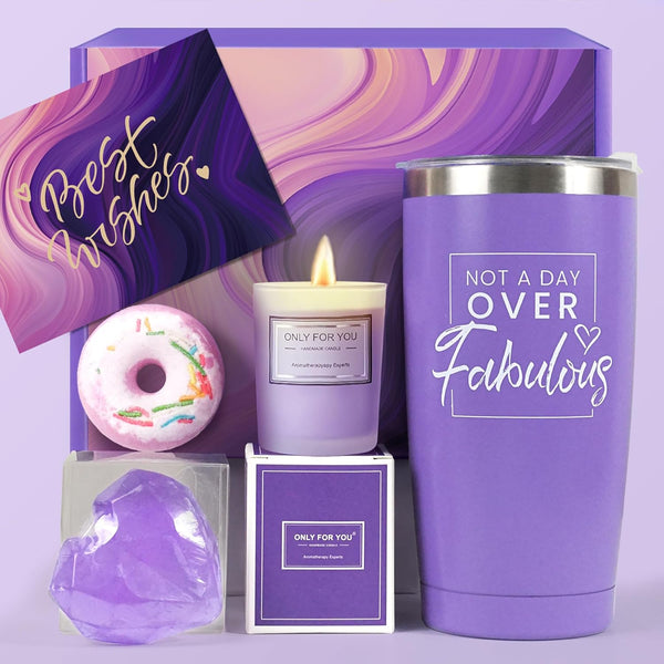 Gifts for Women, Personalized Lavender Relaxation Gift Baskets Set for Mom, Wife, Girlfriend, Sister