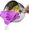 Kitchen Gizmo Snap N Strain Pot and Pasta Strainer - Adjustable Silicone Clip On Strainer for Pots, Pans, Bowls, Purple