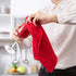 joybest Cotton Kitchen Towels, 4-Pack Ultra Soft Absorbent Dish Cloths, 18 in x 28 in, Red