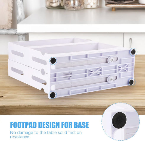 INFILM 2 Tier Spice Rack, Multifunctional Rotating Cupboard Organizer, Swivel Storage Shelf