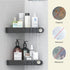 Sotfamily Shower Caddy Corner, 2 Pack Adhesive Shelves for Inside Shower, Plastic Organizer for Bathroom Storage (Black)