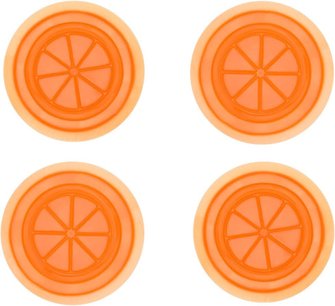 Jarware Set of 4 Orange Jelly/Jam Lids for Regular Mouth Mason Jars
