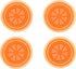 Jarware Set of 4 Orange Jelly/Jam Lids for Regular Mouth Mason Jars