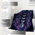 60x80in Dark Moon Phases Blanket Celestial Witchy Gothic Throw Blankets,Gifts for Kids Woman Adult,Lightweight Soft