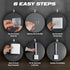 HygieX Pack 2 Set Silicone Toilet Brushes & Holders of Long Non-Slip Handle, Flexible Bristles for Easy Cleaning Modern