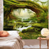 Llamazing Forest Landscape Magic Tapestry for Living Room & Bedroom (Sunlight & Creek, 60''L x 51''W)