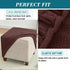 HFCNMY Ottoman Cover Square,Stretch Knitted Small Square Ottoman Slipcover,Storage Foot Stool Covers with Elastic