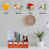 Orange-red Cardboard Magazine Holder (2 Pack), Sturdy Vertical File Folder Organizer for Desk, 10.6'' H×10.2'' L ×3.5''W