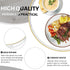13" MAONAME White Decorative Tray for Coffee Table, Modern Round Serving Tray with Handles, Plastic Tea Trays