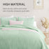 Exclusivo Mezcla Ultrasonic King Quilt Bedding Set - Lightweight Sage Green Bedspreads, 1 Quilt and 2 Pillow Shams