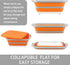 Collapsible Cutting Board with Container, Foldable Camping Sink with Colander, BBQ Prep Tub with Lid, Multifunction Dish Basin for Kitchen, Bowl, Vegetable and Fruit, 2.11 Gal/8L Storage Basket by Tiawudi