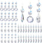 Milkary 44 Pack Chandelier Crystal Prism Replacement, 38mm Hanging Clear Crystal Glass Bead