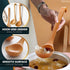 Wooden Ladle for Soup, 10.8x2.8" with Deep Scoop, Hanging Hook, Lacquer Coating