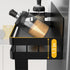 2 ZUNTO Magnetic Paper Towel Holder for Fridge, Black Kitchen Organizer with Towel Roll Holder, Spice Shelf and Hanging