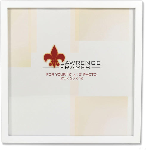 Lawrence Frames 10 by 10-Inch White Wood Picture Frame