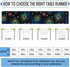 Aglebo 48 Inches 13 48 Inches Peacock Feather Table Runner Washable Table Runners Long Kitchen Dining Table Decoration