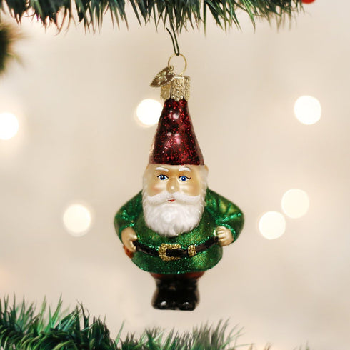 Old World Christmas Ornaments, Garden Gifts Glass Blown Gnome for Christmas Tree