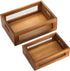 Dicunoy Set of 2 Rustic Wooden Crates, Antique Nesting Basket with Handle for Kitchen, Bathroom, Shelf Storage