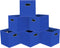 Black Foldable Storage Cubes Bins, Set of 6 Fabric Organizer Baskets with Dual Handles (Dark Blue)