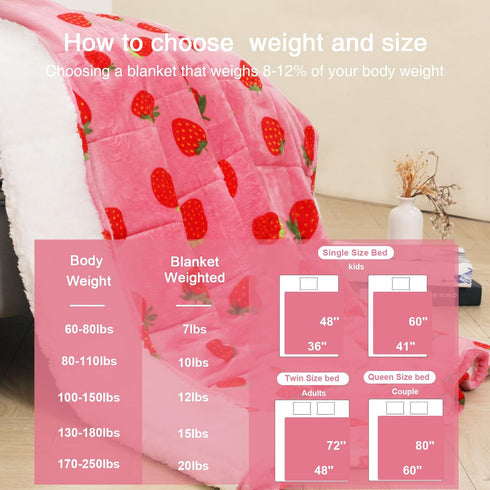 20 Lbs 60x80 Inches,Ultra Aemicion Weighted Blanket Queen Size Soft Comfortable Fluffy Sherpa Weighted Blankets
