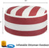 Pump,20"x9" FUNHOME Inflatable Outdoor Ottoman with Air Portable Patio Pouf,Water Resistant,Fade-Resistant,Round Blow